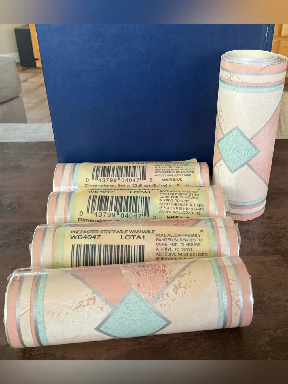 1990’s Southwestern Style Wallpaper 5 Roll Set New